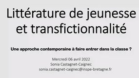 Littérature de jeunesse et transfictionnalité - Conférence de Sonia Castagnet-Caignec