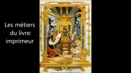 les métiers du livre: l'imprimeur