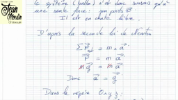 Equations horaires mouvement parabolique