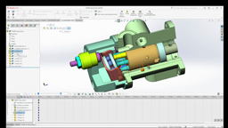 simulation Pompehydraulique avec solidworksMotion