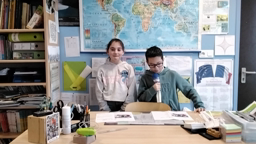 Margot et Adriano classe de neige