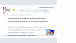 La démarche de projet en LCE 