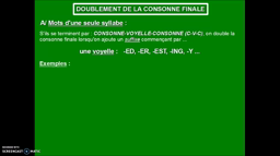Doublement de la consonne finale en anglais