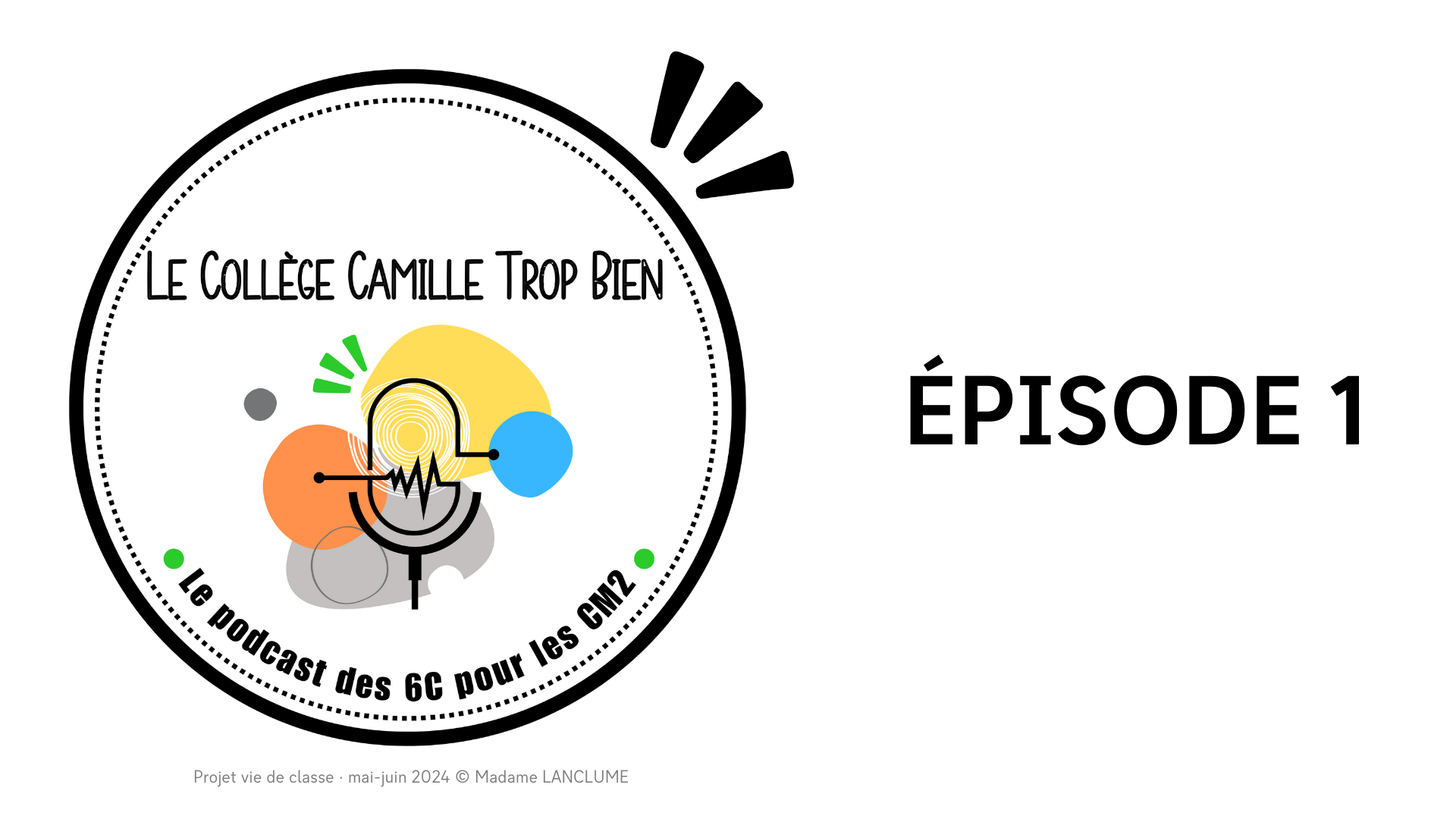 Le Collège Camille Trop Bien - le podcast des 6C pour les CM2 -- épisode 1