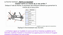 mettre en mouvement le velo