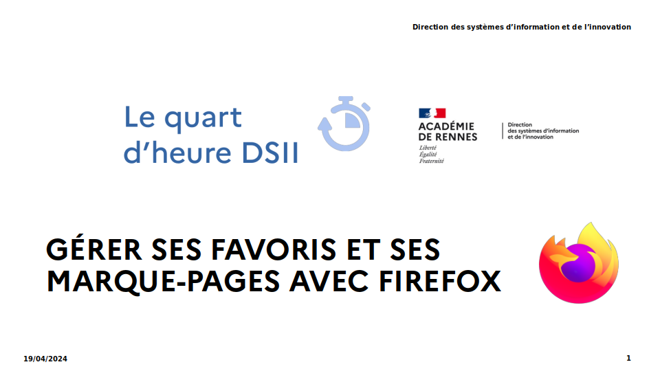 Gérer ses marque-pages dans Firefox