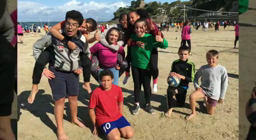 Beach Dinard : les élèves de l'A.S de Camille Guérin sur la plage à Dinard