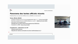 Actualité R2025 en mathématiques au collège
