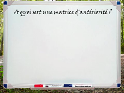 PERT : tableau des antériorités
