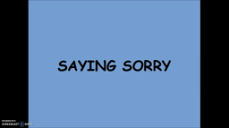 Saying sorry