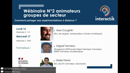 Webinaire 2 Animateurs de groupes de secteur - comment partager ses expériences à distance ?