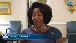 Ruby Bridges and Barack Obama.