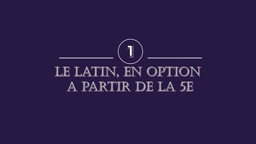 LATIN au collège BEG AVEL