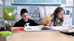 Léane et Ethan classe de neige