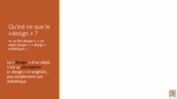 Design Conception d'un objet technique