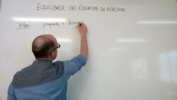 Équilibrer une équation de réaction.