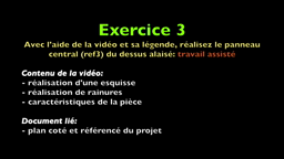 Topsolid: exercice 3/7 réalisation d'un dessus alaisé