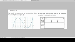 corrigé ex 8 fiche 2 séquence 13 application de la dérivation