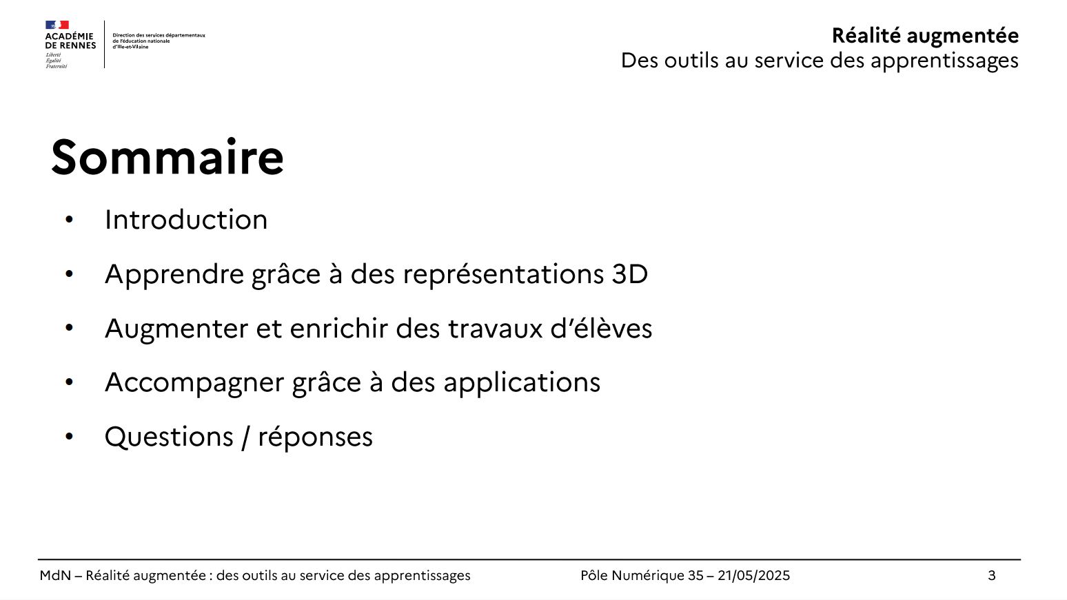 Réalité augmentée : des outils au service des apprentissages - MDN - 21/05/2025