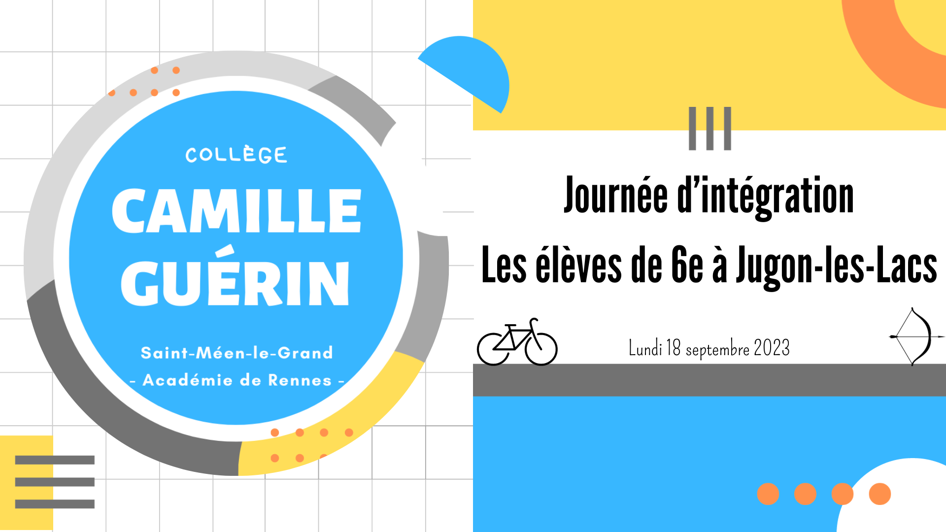 Journée d'intégration 6e à Jugon-les-Lacs -- lundi 18 septembre 2023