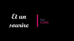 Et un sourire