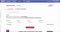 Réserver une offre pass Culture