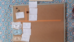 Division posée avec manipulation : 135 divisé par 3