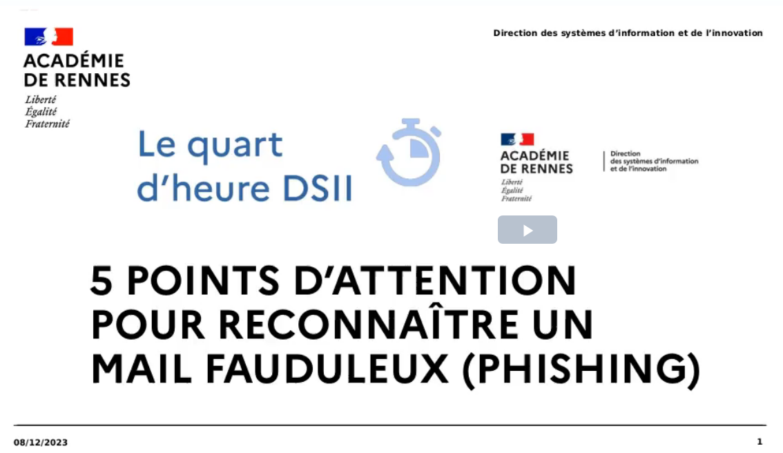Reconnaître un phishing [1/4h DSII]