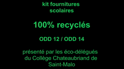 Kit fournitures scolaires 100% recyclé