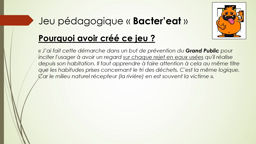 Présentation du jeu BACTER'EAT