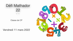 Tirage Mathador CP Vendredi