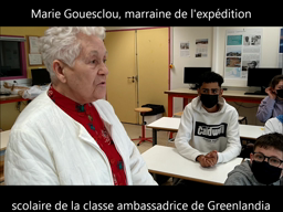 Marie Gouesclou, marraine de l'expédition scolaire polaire