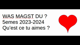 Was magst du?  5emes 2023-2024