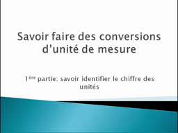 savoir identifier le chiffre des unités