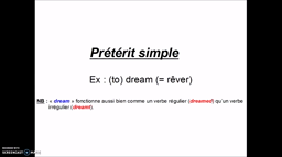 Le prétérit simple (tableau)