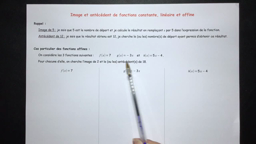 image et antécédent par une fonction affine