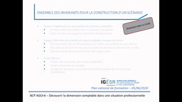 La comptabilité dans le scénario