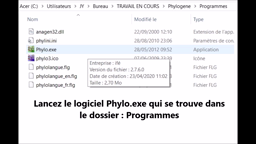 Logiciel Exemple d'utilisation pour étabir des parentés