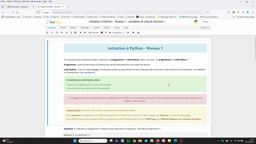 Initiation à python - Niveau 1