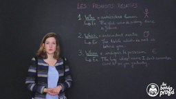 Les pronoms relatifs WHO, WHICH et WHOSE.