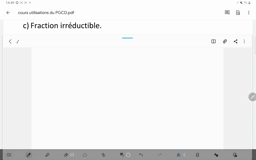 chapitre5 arithmétique (2) fractions irréductibles