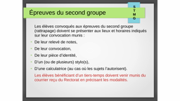 Présentation oraux second groupe