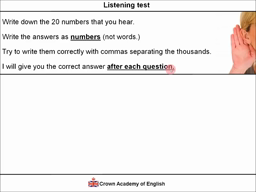 Numbers (exercise 1).
