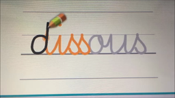 écriture du mot dissous