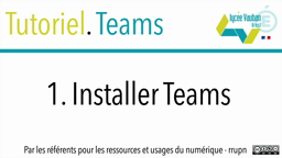 Teams 1 Installer Teams