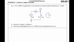 Exercice 3 - Bobine en régime sinusoïdal