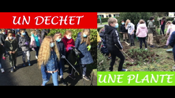 Ecole d'Hilvern-Saint-Caradec. 1 déchet - 1 plante