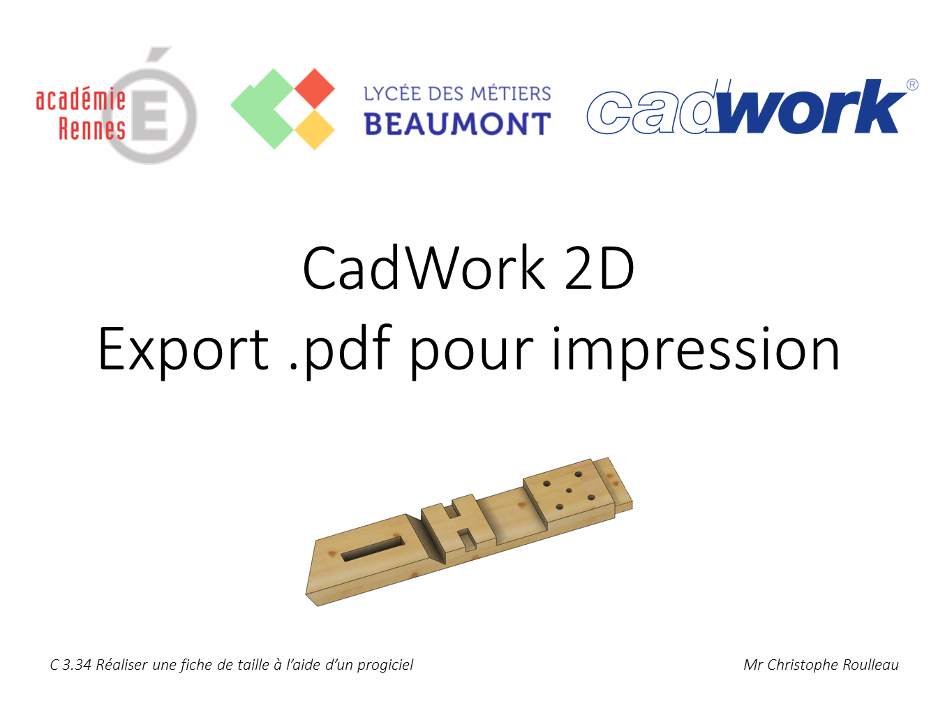 Cadwork Fiche de Taille 9 Export pdf