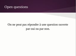 Teacher Talk - How to ask a question Part 3 - open questions on subjects