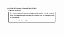 cours énergie mécanique